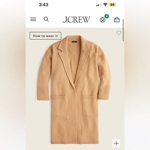 Ella open-front long sweater-blazer